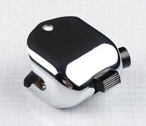 Lights switch, horn button with side hole - chrome (Jawa CZ 125 175 250 350 Kyvacka) / 