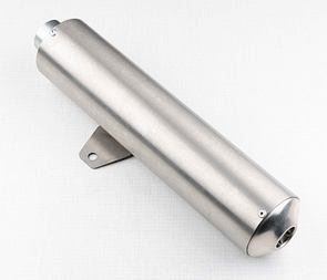 End part of double chamber exhaust silencer - right (Jawa 350 640) / 