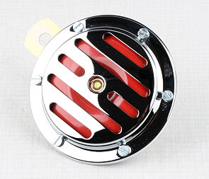 Electric horn 12V d100mm - red (Jawa 350 638 639 640) / 