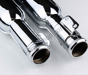 Exhaust silencer set - cigar (Jawa-CZ 125, 175) / 