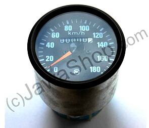 Speedometer 180km/h, black frame (Jawa 350 638 639 640) / 