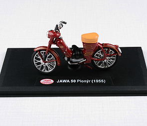 1:18 scale model Jawa 50 Pionyr (1955) type 550 - RED / 