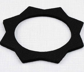 Felt pad of fuel tank filler cap - black (Jawa CZ 125 175 250 350) / 