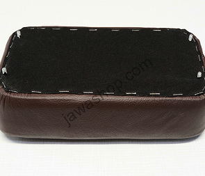 Seat rear rectangle - dark brown (Jawa 250 350 Perak) / 