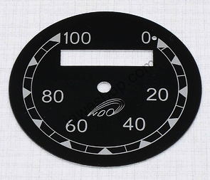 Speedometer plate 100kmh - black VDO (CZ 125,150 B,C,T) / 