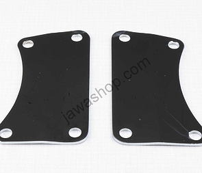 Engine bracket set - bent, chrome (Jawa 250 350 Panelka) / Engine bracket set - bent, chrome (Jawa 250 350 Panelka) /