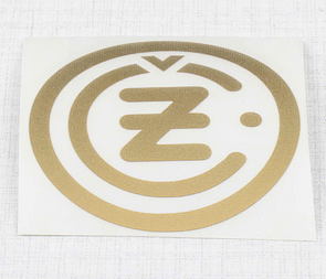 Sticker "CZ" 50mm - golden (CZ) / 