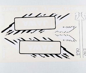 Sticker set JAWA - white (Babetta 210) / 