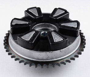 Rear chain wheel - 47t, complete (Jawa 250 350 Panelka) / 