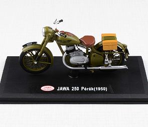 1:18 scale model Jawa 250 Perak (1950) - MILITARY GREEN / 
