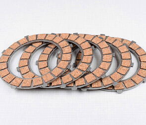 Clutch plate set - cork (Jawa 500 ohc) / 