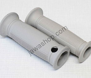 Grip L+R set - grey (Jawa 250 350 Perak, CZ) / 