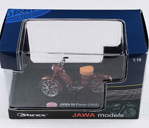 1:18 scale model Jawa 50 Pionyr (1955) type 550 - RED / 