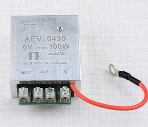 Regulator AEV 0430 6V 45-100W (+)pole (Jawa 250 350 CZ 125 175) / 