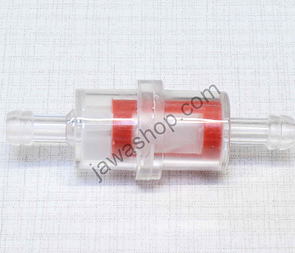 Fuel filter cylinder 6mm - red (Jawa CZ 125 175 250 350) / 