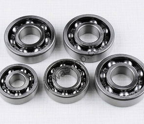 Ball bearing of engine set - 5pcs (Jawa 250) / 