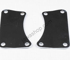 Engine bracket set - bent, chrome (Jawa 250 350 Panelka) / Engine bracket set - bent, chrome (Jawa 250 350 Panelka) /