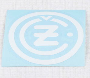 Sticker "CZ" 50mm - white (CZ 125 175 250 350) / 