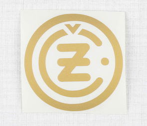 Sticker "CZ" 50mm - golden (CZ 125 175 250 350) / 