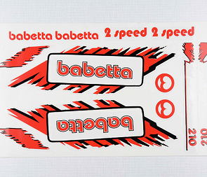 Sticker set Babetta - red (Jawa 50 Babetta 210) / 