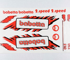 Sticker set Babetta - red (Jawa 50 Babetta 210) / Sticker set Babetta - red (Jawa 50 Babetta 210) /