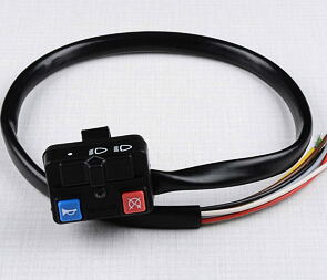 Lights switch, horn, engine stop button with cables (Jawa 50 Babetta 207 210) / 