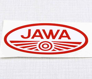 Sticker logo Jawa 97x49mm - red/white (Jawa) / 