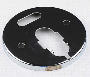 Bottom of speedo / tachometer cover - chrome (Jawa 350 634 638 639) / 