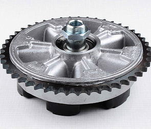 Rear chain wheel - 47t, complete (Jawa 250 350 Panelka) / 