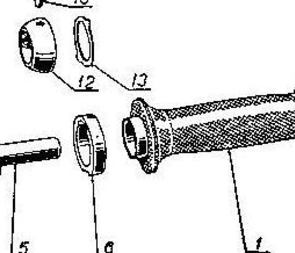 Plastic ring of choke adjuster (Jawa 250 350 CZ 125 175) / 