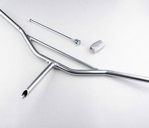 Handlebars set - silver paint (Jawa 50 Pionyr 20 21 23) / 