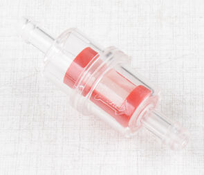 Fuel filter cylinder 5/6mm - red (Jawa CZ Simson) / 