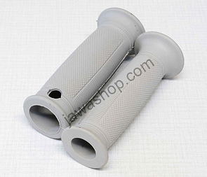 Grip L+R set - grey (Jawa 250 350 Perak, CZ) / 