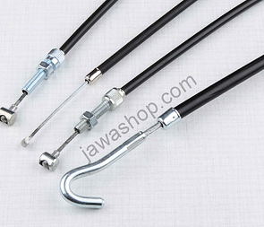 Bowden cable set with adjustment (Jawa, CZ Sport) / 