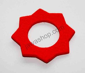 Felt pad of fuel tank filler cap - red (Jawa S11) / 