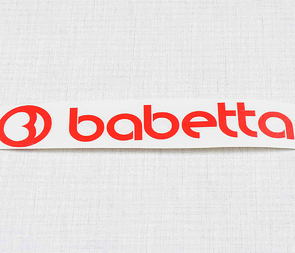 Sticker Babetta 135x25mm - red (Jawa 50 Babetta 207 210) / 