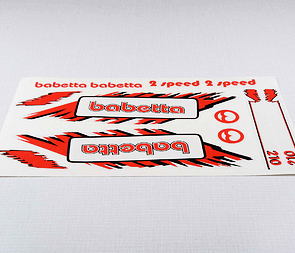 Sticker set Babetta - red (Jawa 50 Babetta 210) / Sticker set Babetta - red (Jawa 50 Babetta 210) /