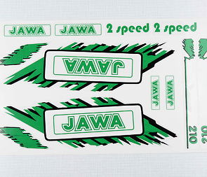 Sticker set JAWA - green (Jawa 50 Babetta 210) / 