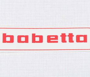 Sticker Babetta 136x32mm - red (Jawa 50 Babetta 207 210) / 