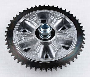 Rear chain wheel - 52t, complete (Jawa 350 634 638 639 640) / 