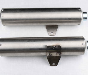 End part of double chamber exhaust silencer L+R set (Jawa 350 640) / 