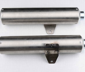 End part of double chamber exhaust silencer L+R set (Jawa 350 640) / End part of double chamber exhaust silencer L+R set (Jawa 350 640) /