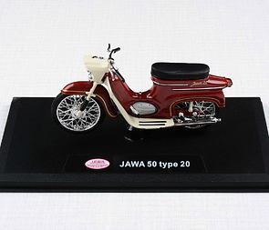 1:18 scale model Jawa 50 Pionyr type 20 - RED / 
