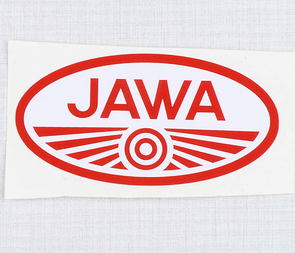 Sticker logo Jawa 97x49mm - red/white (Jawa) / 