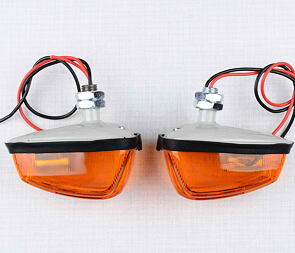 Front blinker set - rod 25mm (Jawa, CZ Panelka) / Front blinker set - rod 25mm (Jawa, CZ Panelka) /