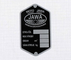 Type plate - printed (Jawa Perak) / 