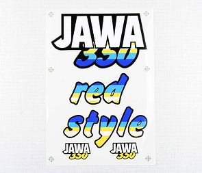 Sticker set Jawa 350 red style (Jawa 350 640) / 