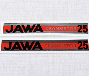 Sticker "JAWA TRANSISTOR 25" 102x15mm (Jawa 50 Babetta 207 210) / 