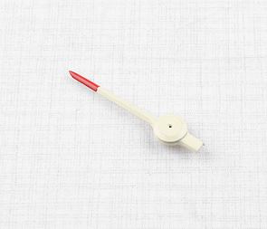 Needle of speedometer - white / red (Jawa CZ 125 175 250 350) / 