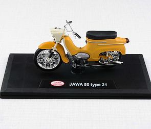 1:18 scale model Jawa 50 Pionyr type 21 - YELLOWISHBROWN / 